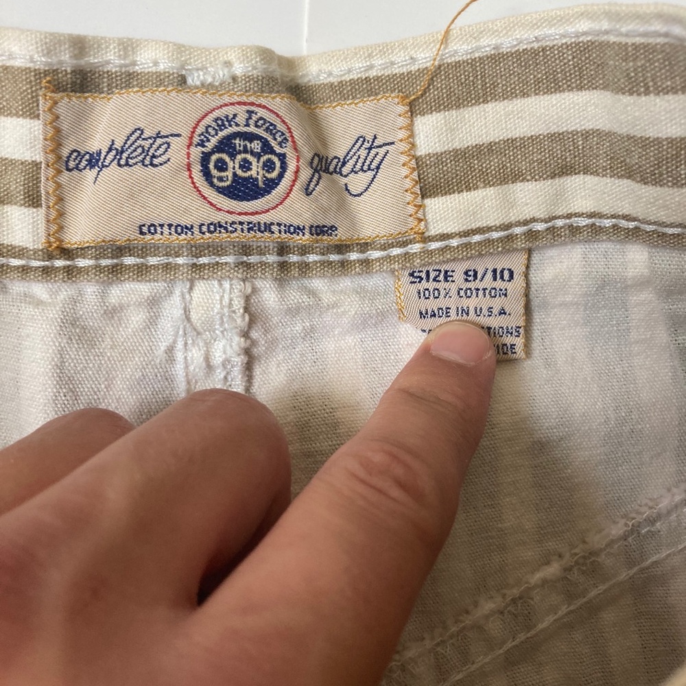 Vintage GAP striped skirt size 10 women’s cream - Picture 5 of 6